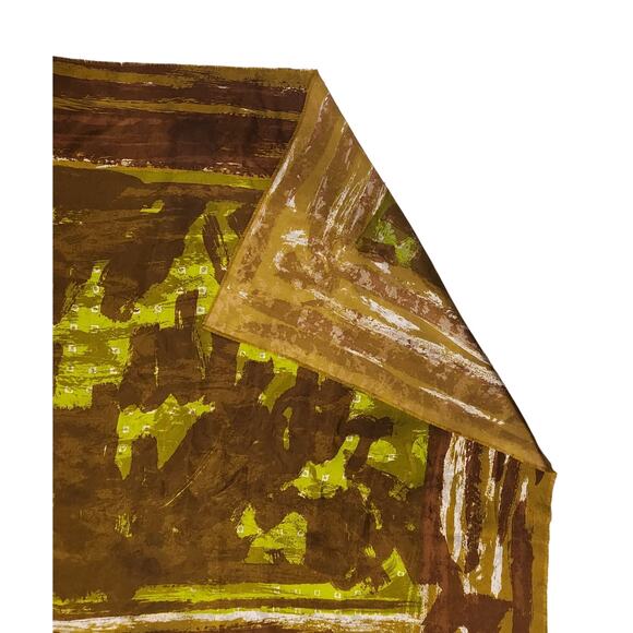 CHRISTIAN DIOR Silk Scarf Timeless Abstract Shades of Green Vintage Retro Glam - Picture 6 of 8